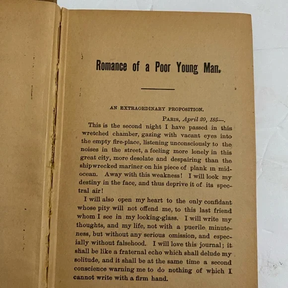 ROMANCE OF A POOR YOUNG MAN By Octave Feuillet Antique